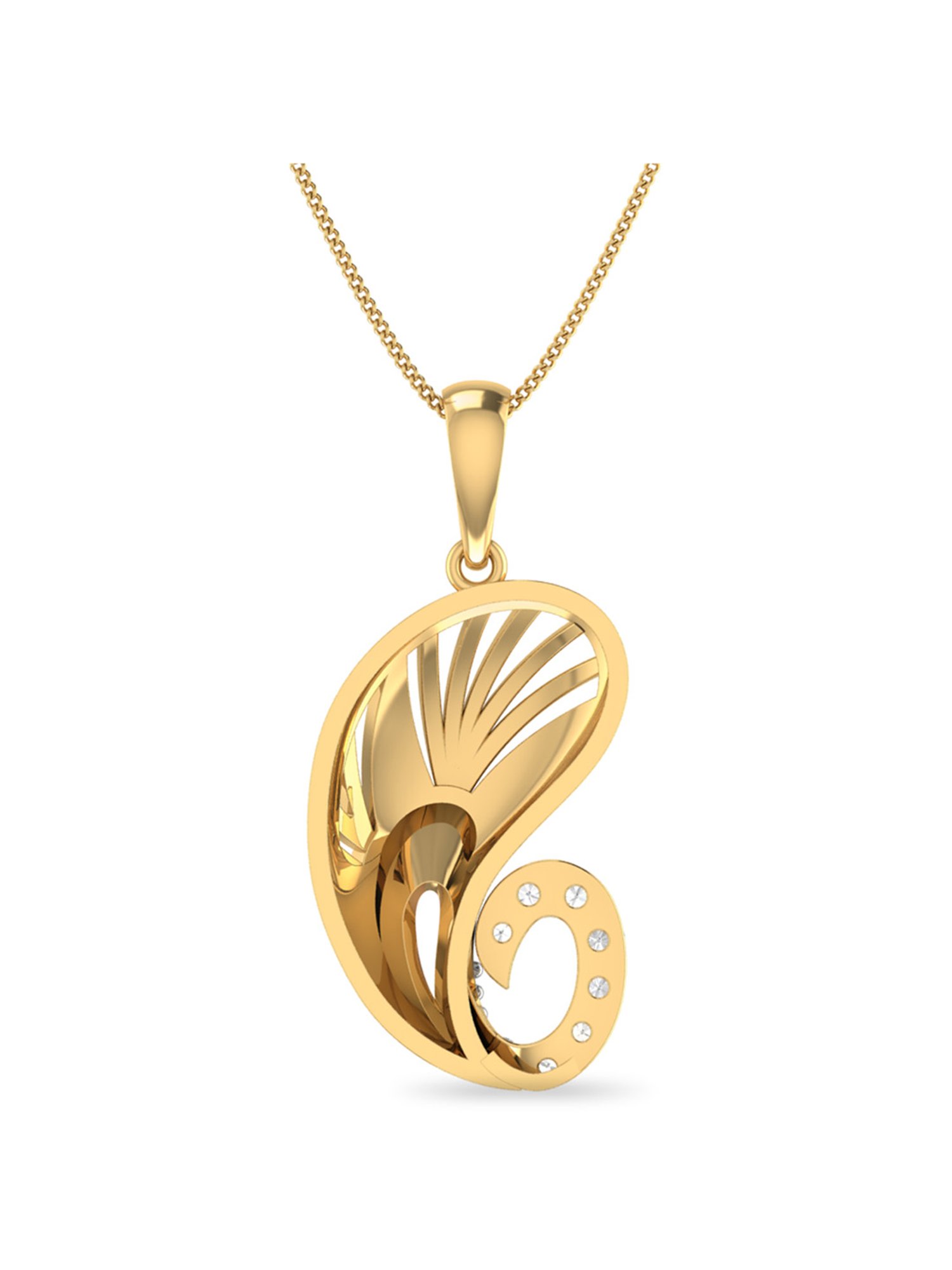 PC Jeweller Curran 18k Gold Pendant without Chain for Women