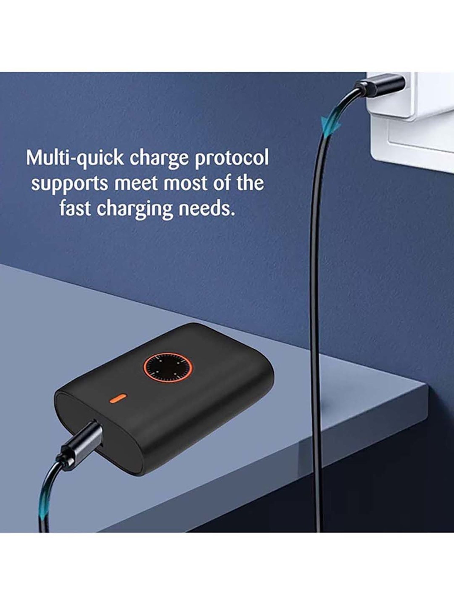 Coolnut CMPBSUN-27 Ind 10000 mAh Fast Charging Power Bank (Black)