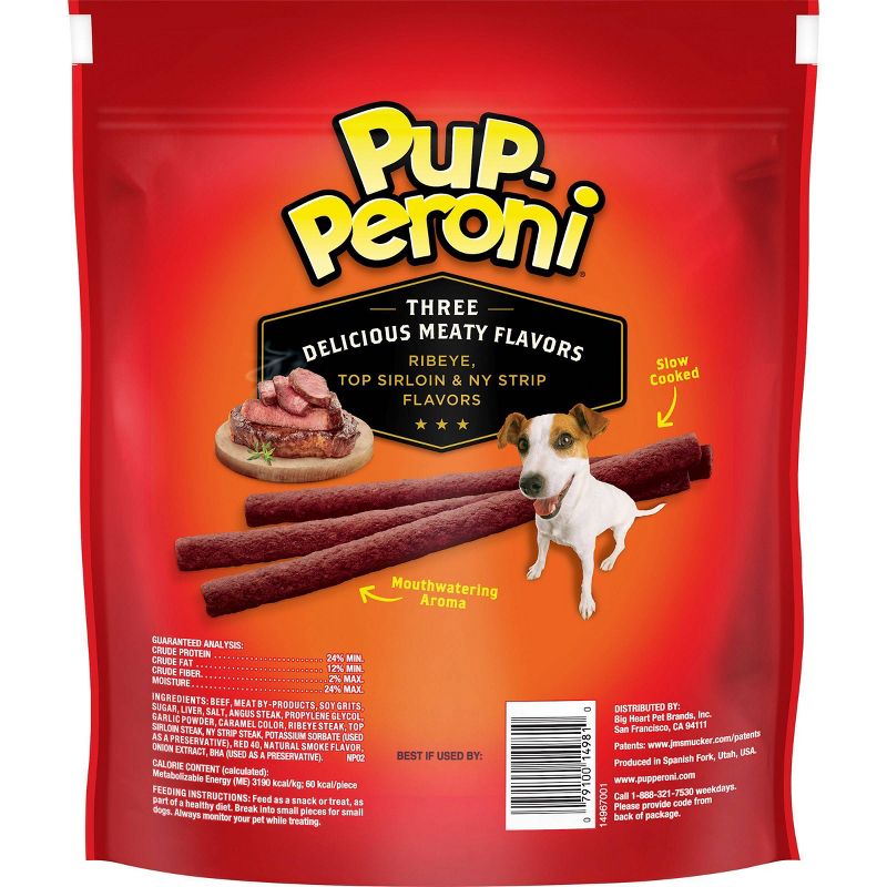 Pup Peroni Soft and Chewy Beef Core Snack Triple Steak Dog Treat - 25oz
