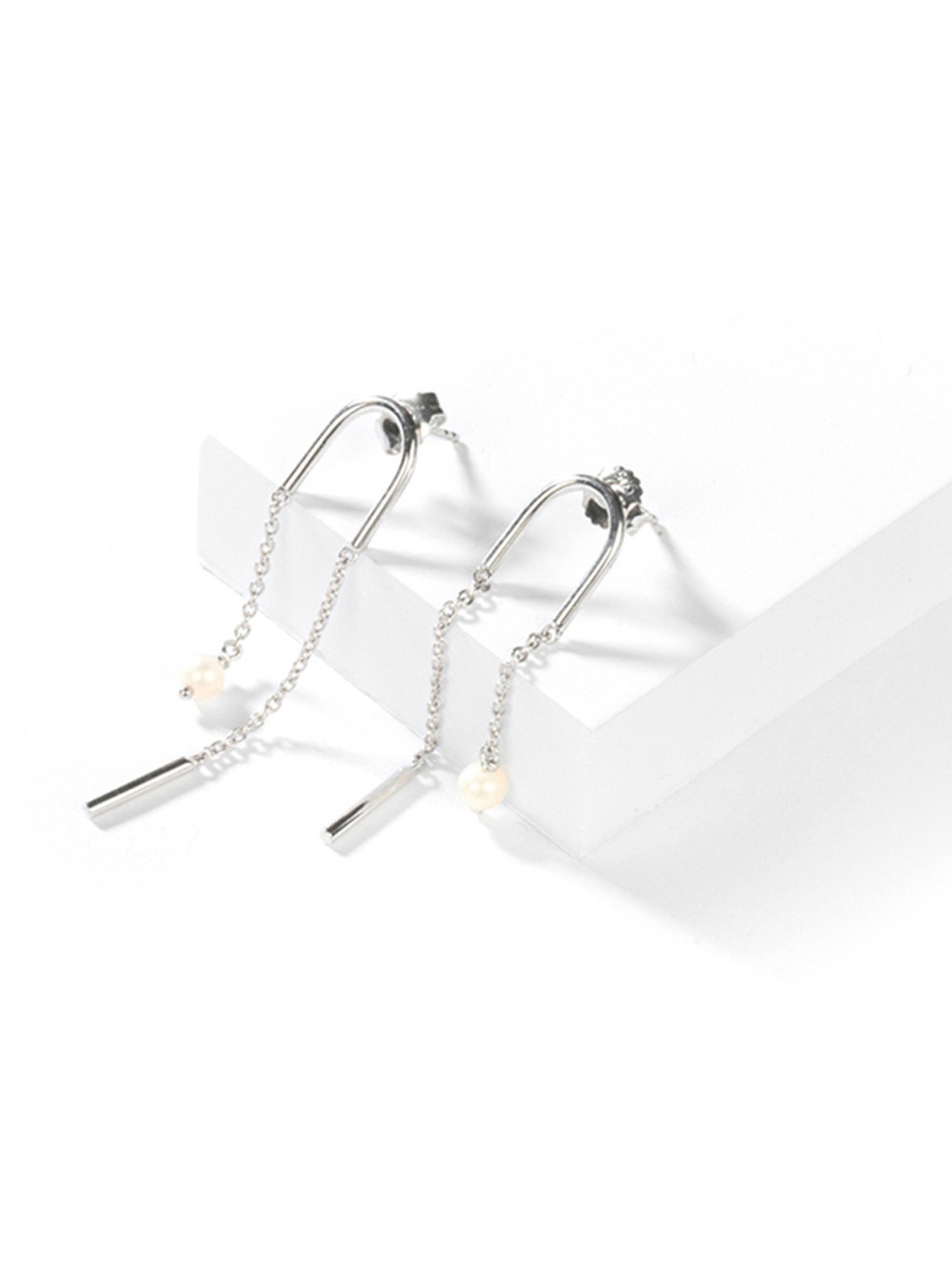 Shaya 92.5 Sterling Silver Slick Mode Earrings for Women