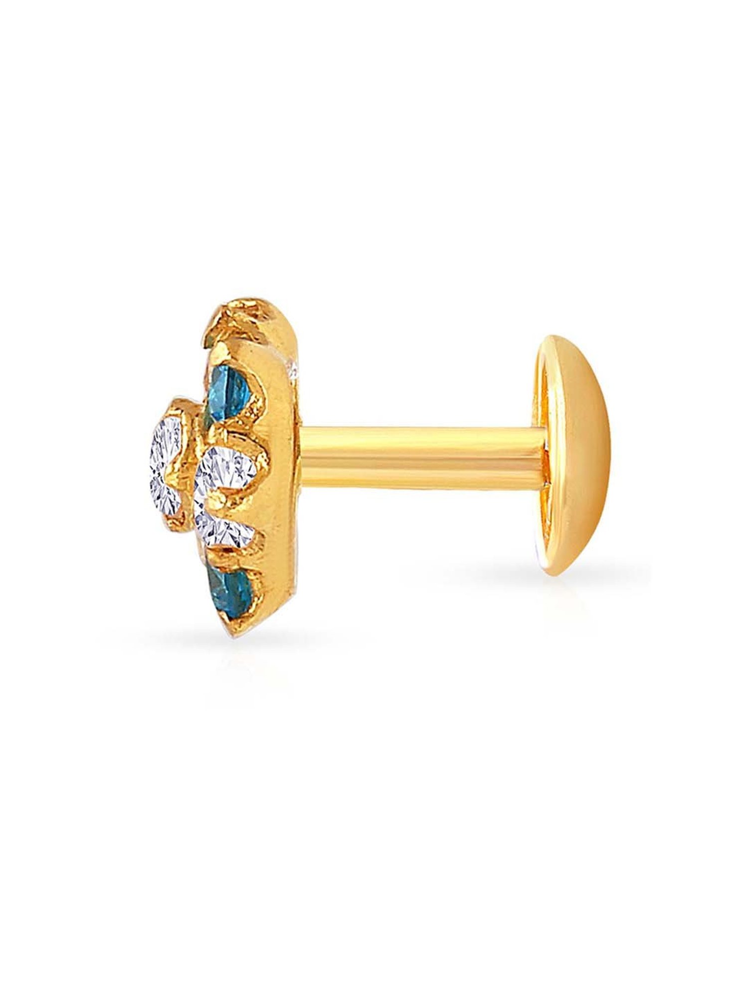 Malabar Gold and Diamonds Floral 22 kt Gold Nosepin