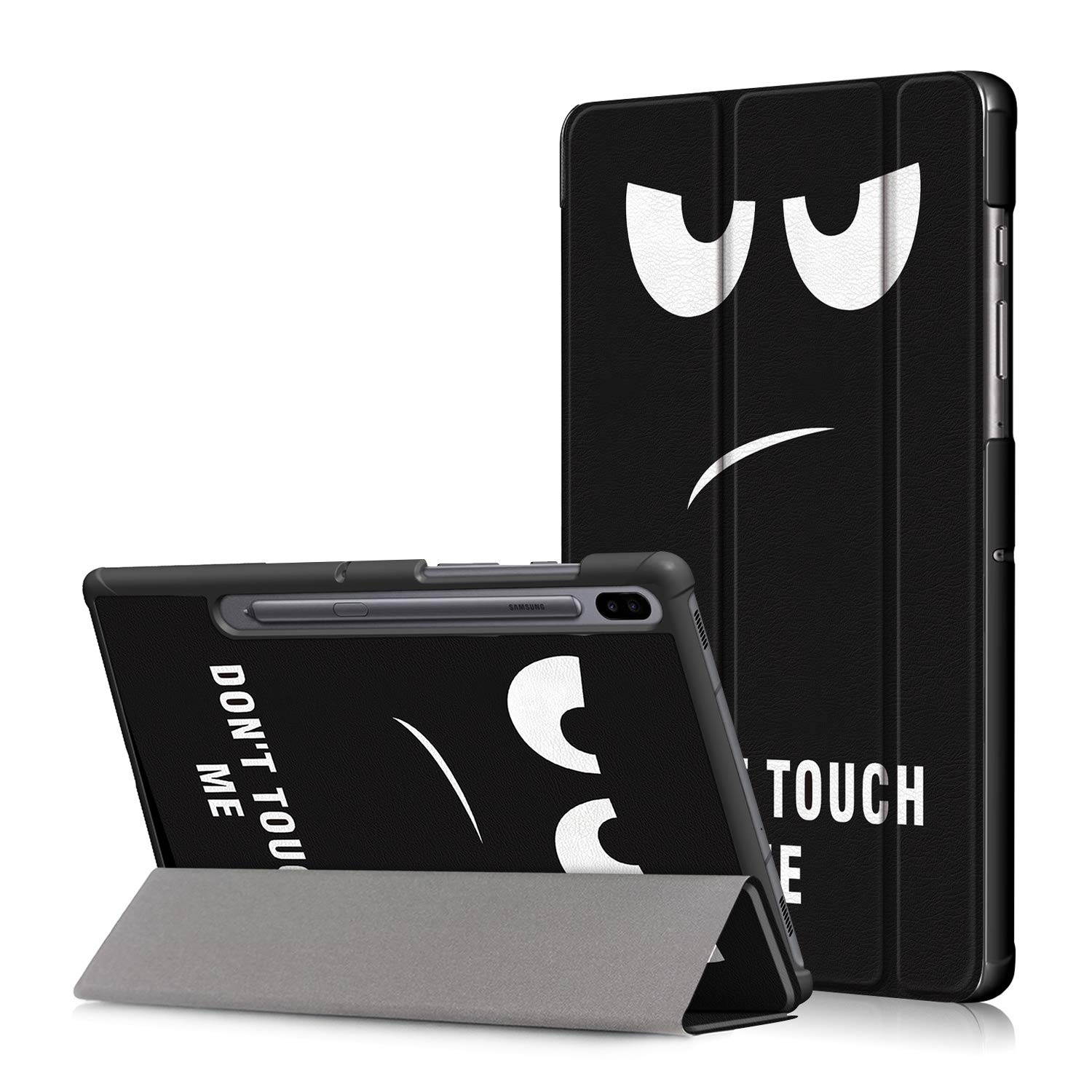 Gylint Galaxy Tab S6 Case, Smart Case Trifold Stand Slim Lightweight with Auto Sleep/Wake for Samsung Galaxy Tab S6 10.5 Inch Model SM-T860 / T865 / T867 2019 Release Tablet Don't Touch Me