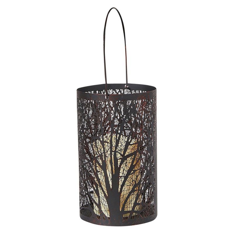 Smart Living Arboretum 8" H LED Candle Outdoor Lantern- Antique Black