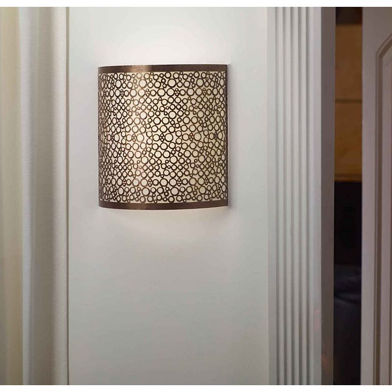 It's Exciting Lighting IEL-2900 Battery Powered Indoor LED Olita Barrel Wireless Wall Lighting Scone, Amber