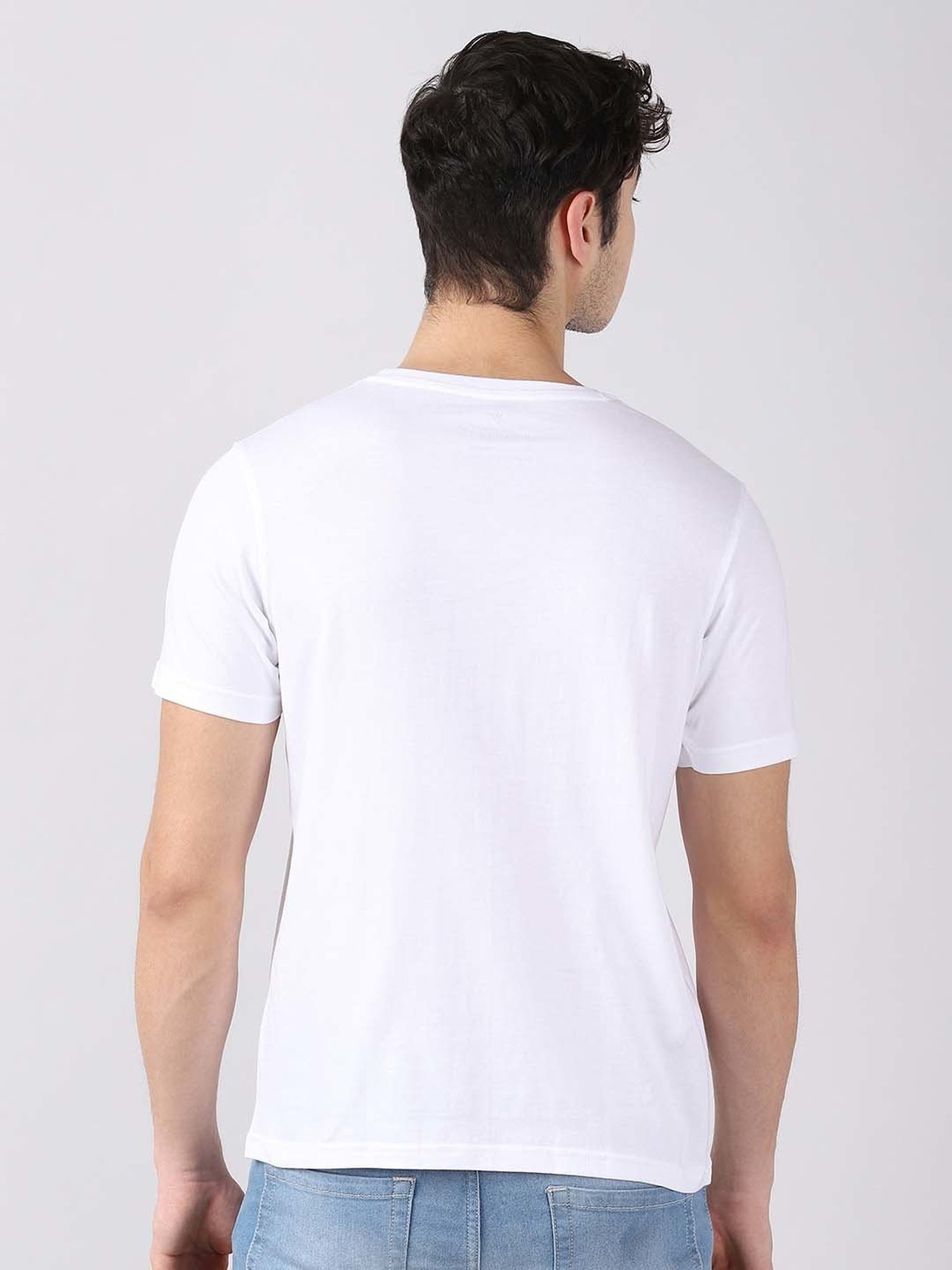 Bushirt White Cotton Crew T-Shirt