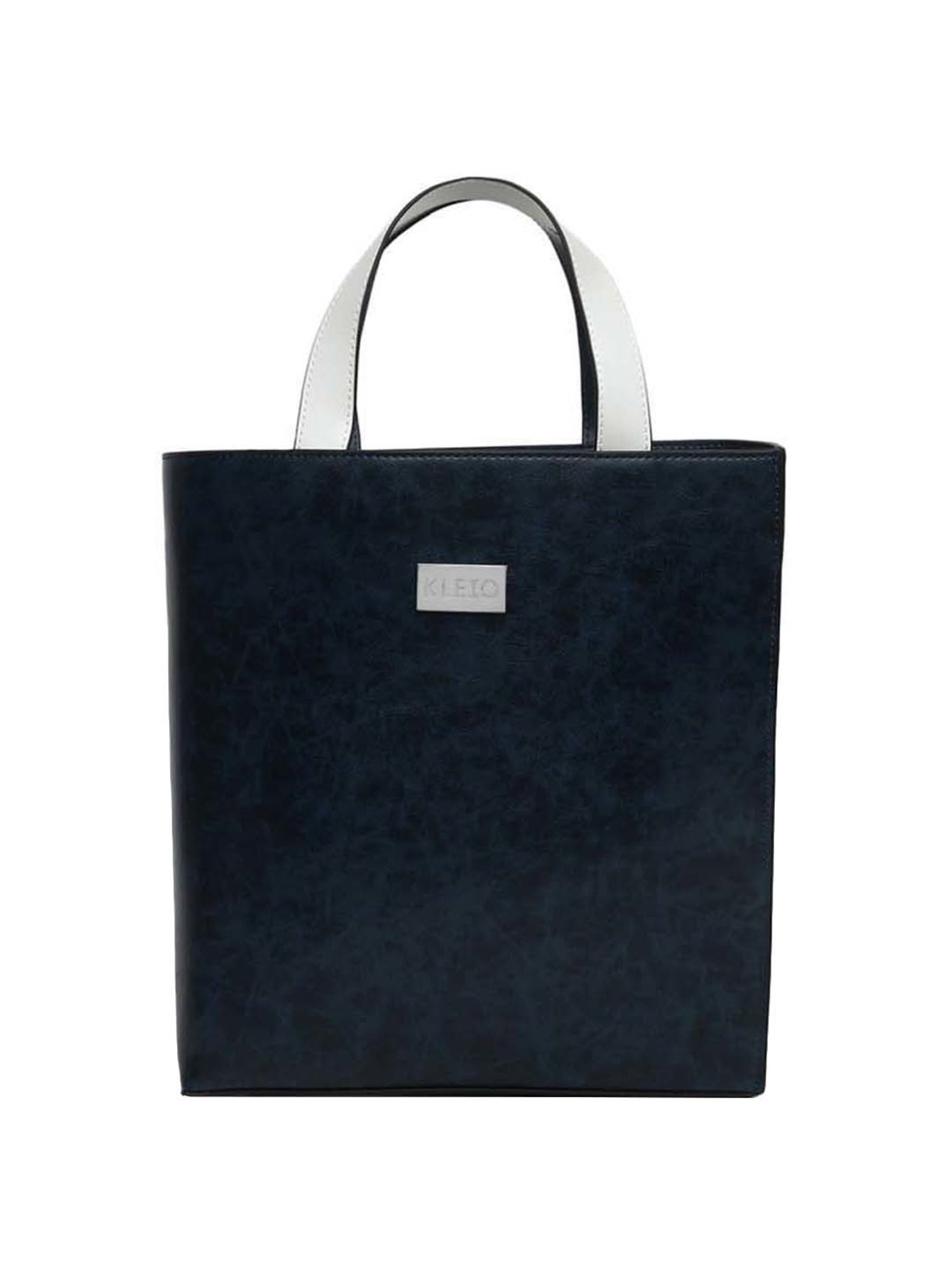 KLEIO Navy Solid Medium Handbag