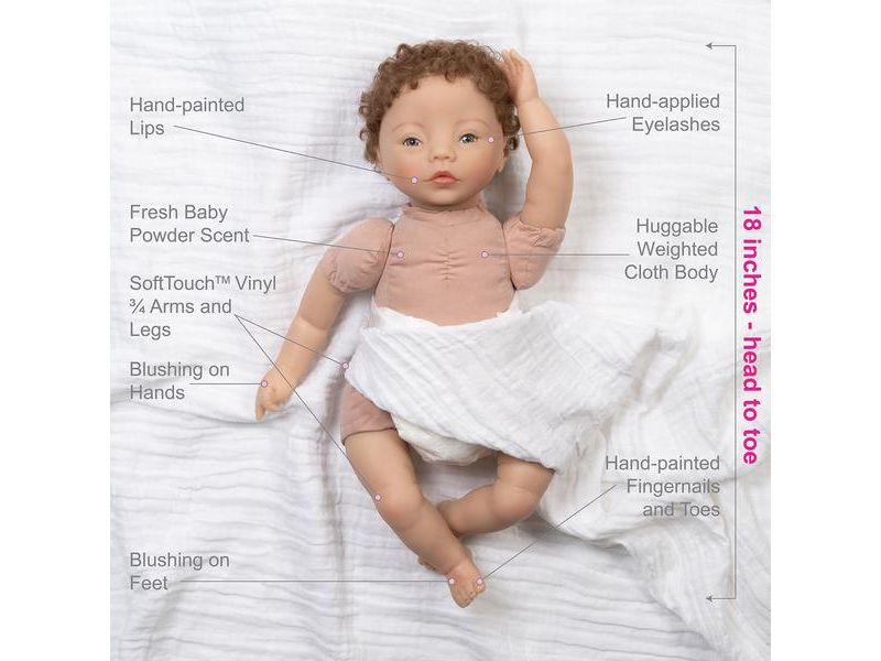 Paradise Galleries Realistic Newborn Doll - Forever Yours Miracle, 7-Piece Reborn Doll Gift Set with Magnetic Pacifier