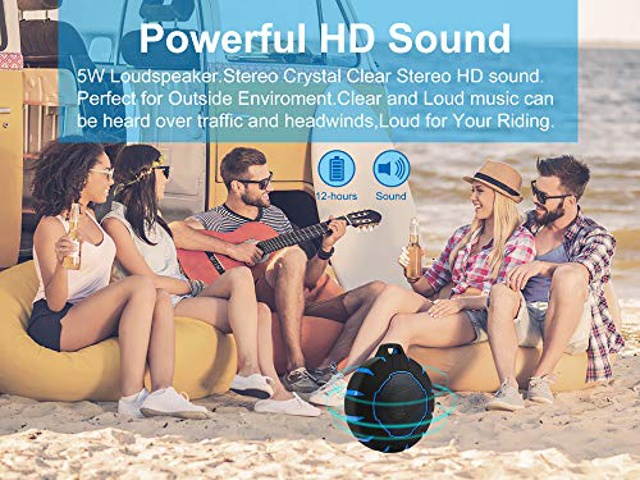 Bluetooth Speaker for Bike,Zares Waterproof Wireless Bicycle Speaker with Mount,Portable Speaker with Loud Sound and 10h Playtime, IP67 Waterproof,Outdoor Speaker for Riding, Travelling and Camping