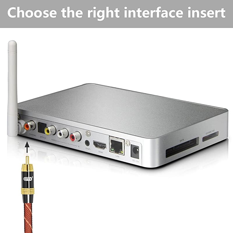 Digital Coaxial Audio Cable Subwoofer Cable RCA to RCA Cable Dual Shielded GoldPlated Orange 3Ft1Meters