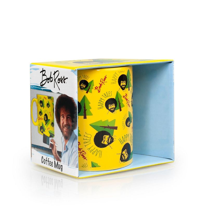 Surreal Entertainment Bob Ross Collectibles | Bob Ross Happy Trees Mug | Yellow
