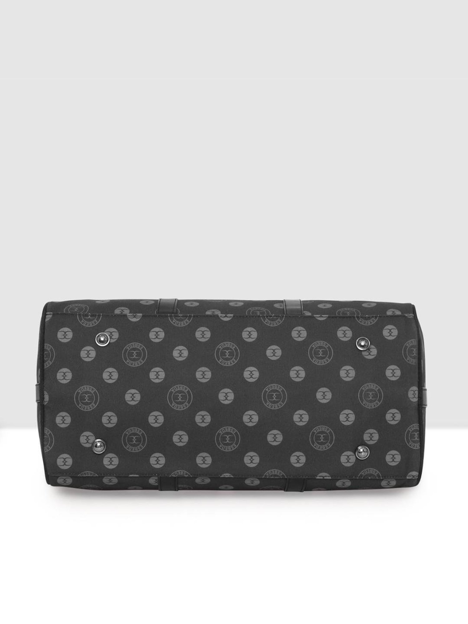 Esbeda Black Printed Large Duffle Bag - 37 Ltrs