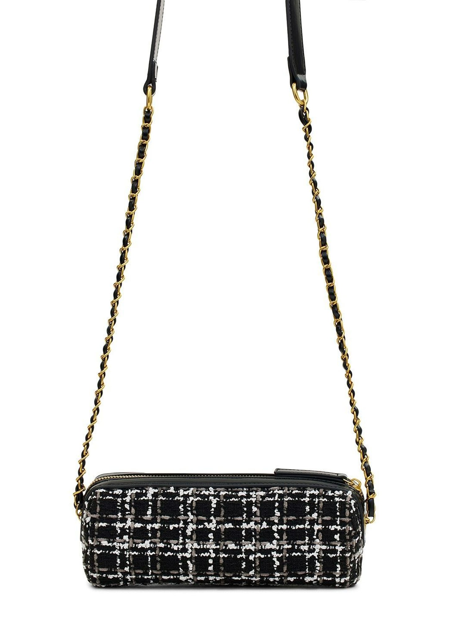 Miraggio Nova Black Small Textured Cross Body Bag