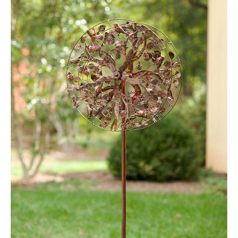 Wind & Weather Copper-Colored Tree of Life Metal Wind Spinner