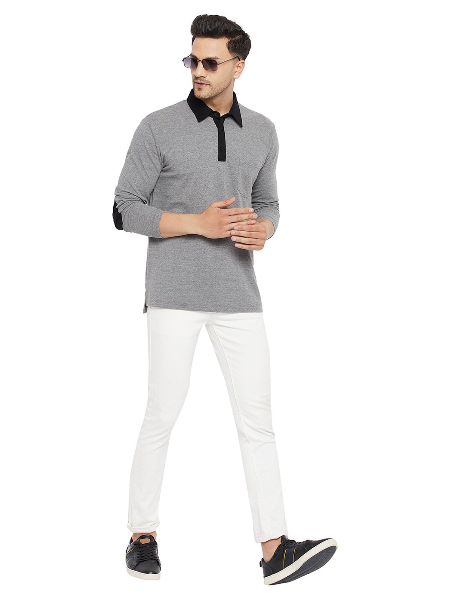 Hypernation Grey Polo T-Shirt