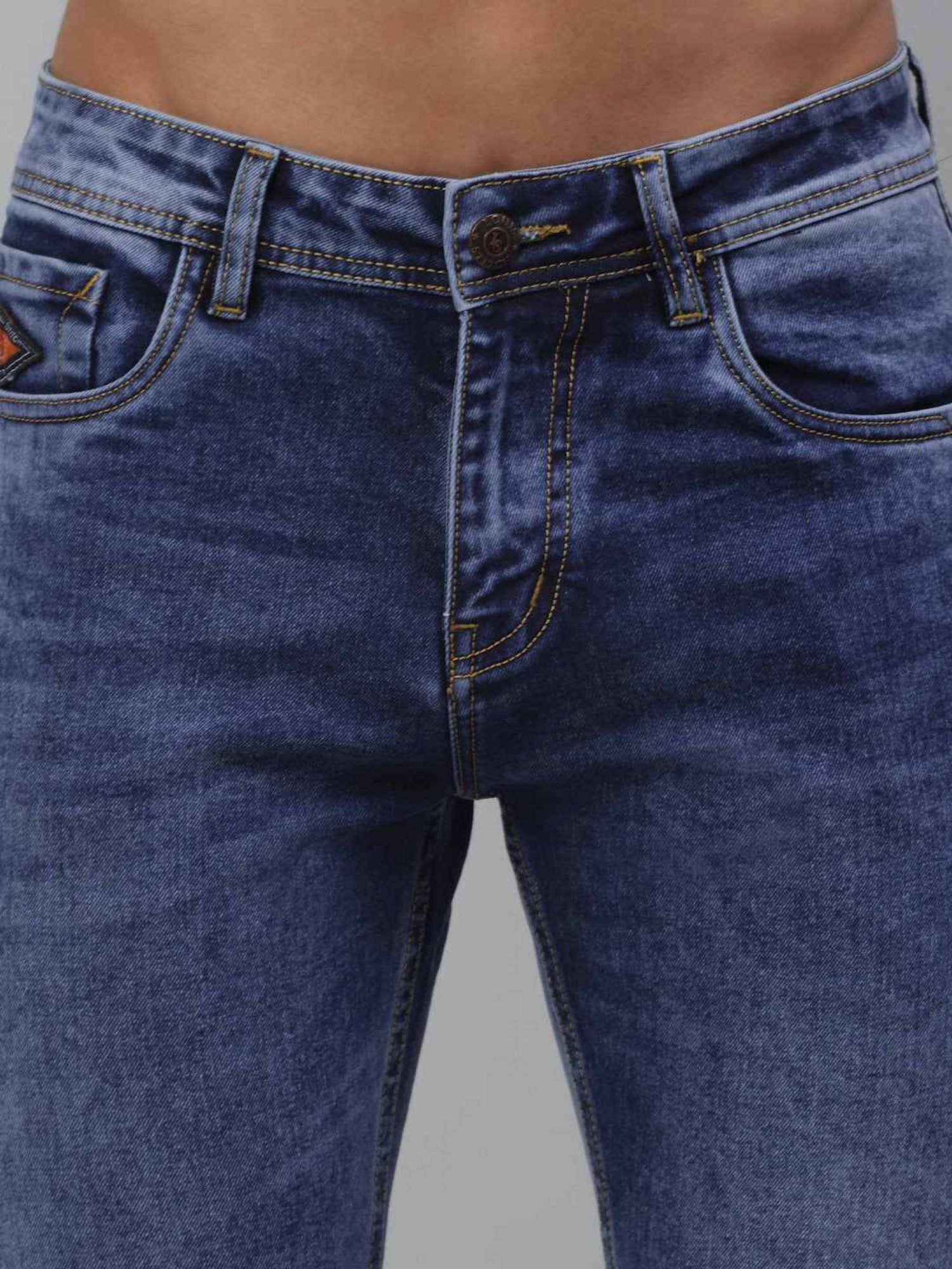 Louis Stitch Dark Navy Blue Slim Fit Jeans