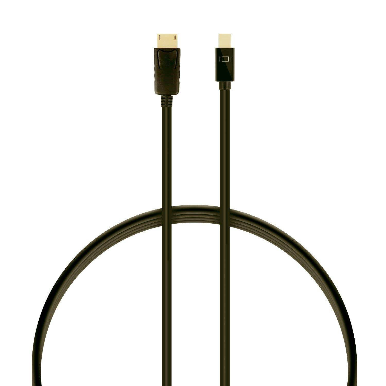 ICZI Mini DisplayPort to DisplayPort Cable Mini DisplayPort (Thunderbolt Port Compatible) Male to DisplayPort Male Cable 4K Gold Plated (6Feet /1.8M)