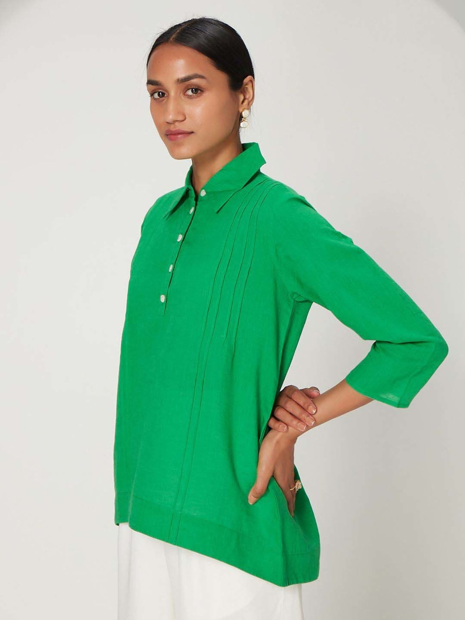 Ancestry Forest Green Regular Fit Top