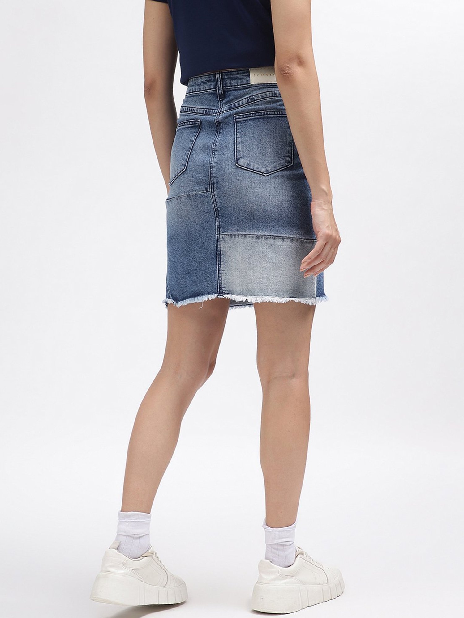 Iconic Women Applique Regular Fit Cotton Skirts