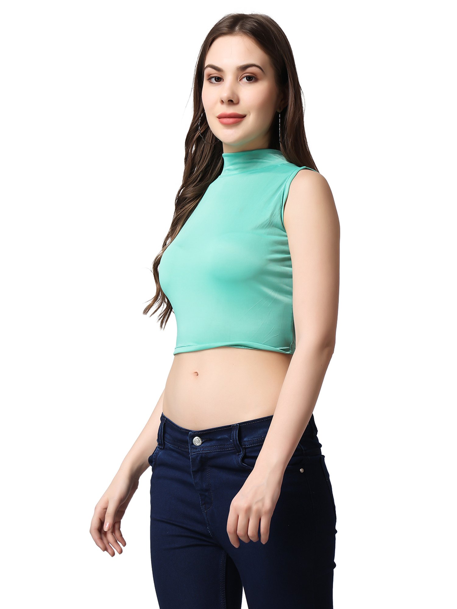 Cation Green Crop Top