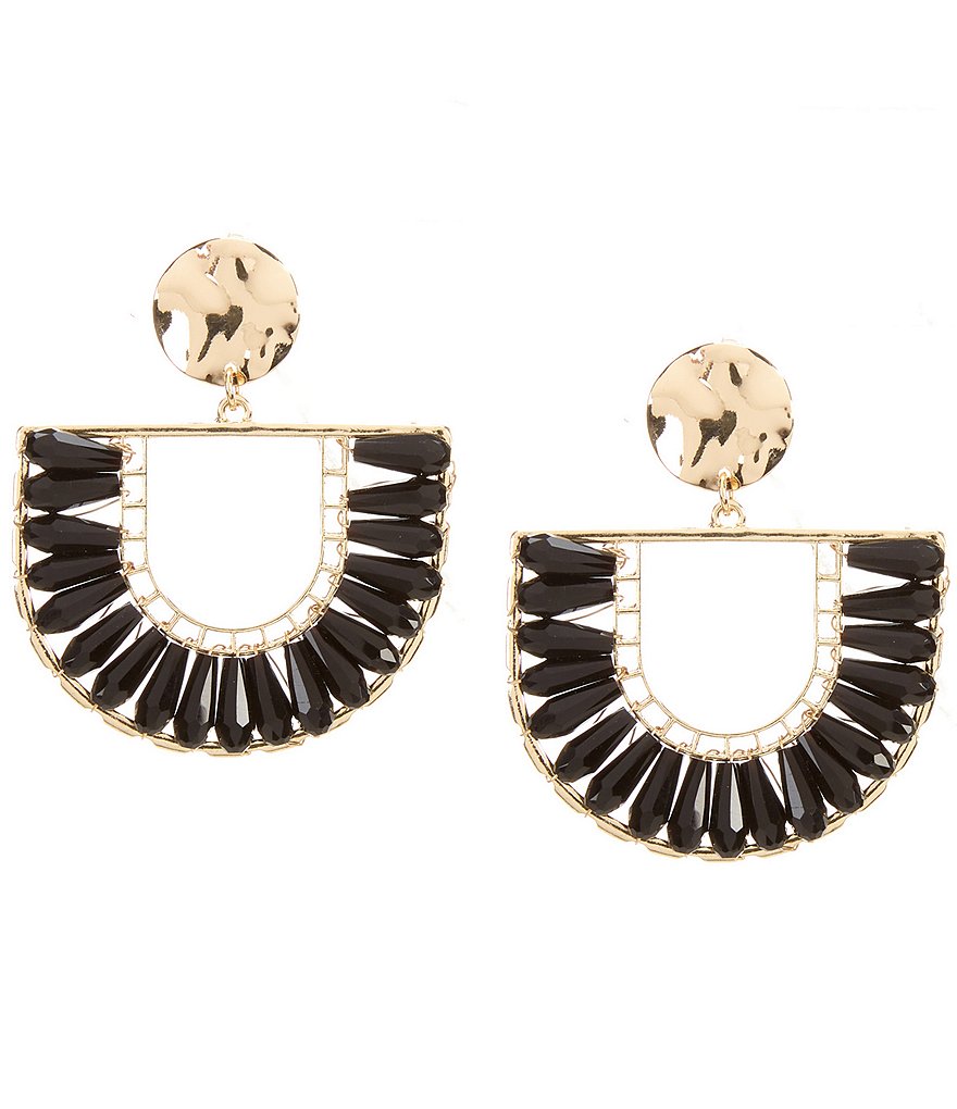 Natasha Accessories Beaded Drop Earrings