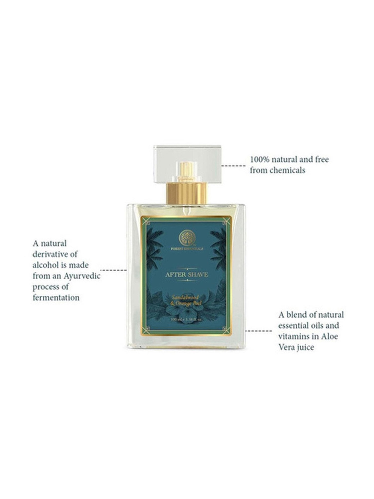 Forest Essentials Sandalwood, Orange Peel & Aloe Vera Aftershave Spray - 100 ml