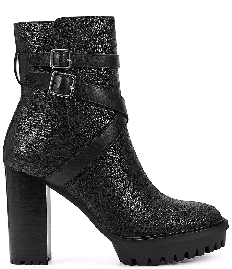 Vince Camuto Elisen Leather Platform Lug Sole Booties