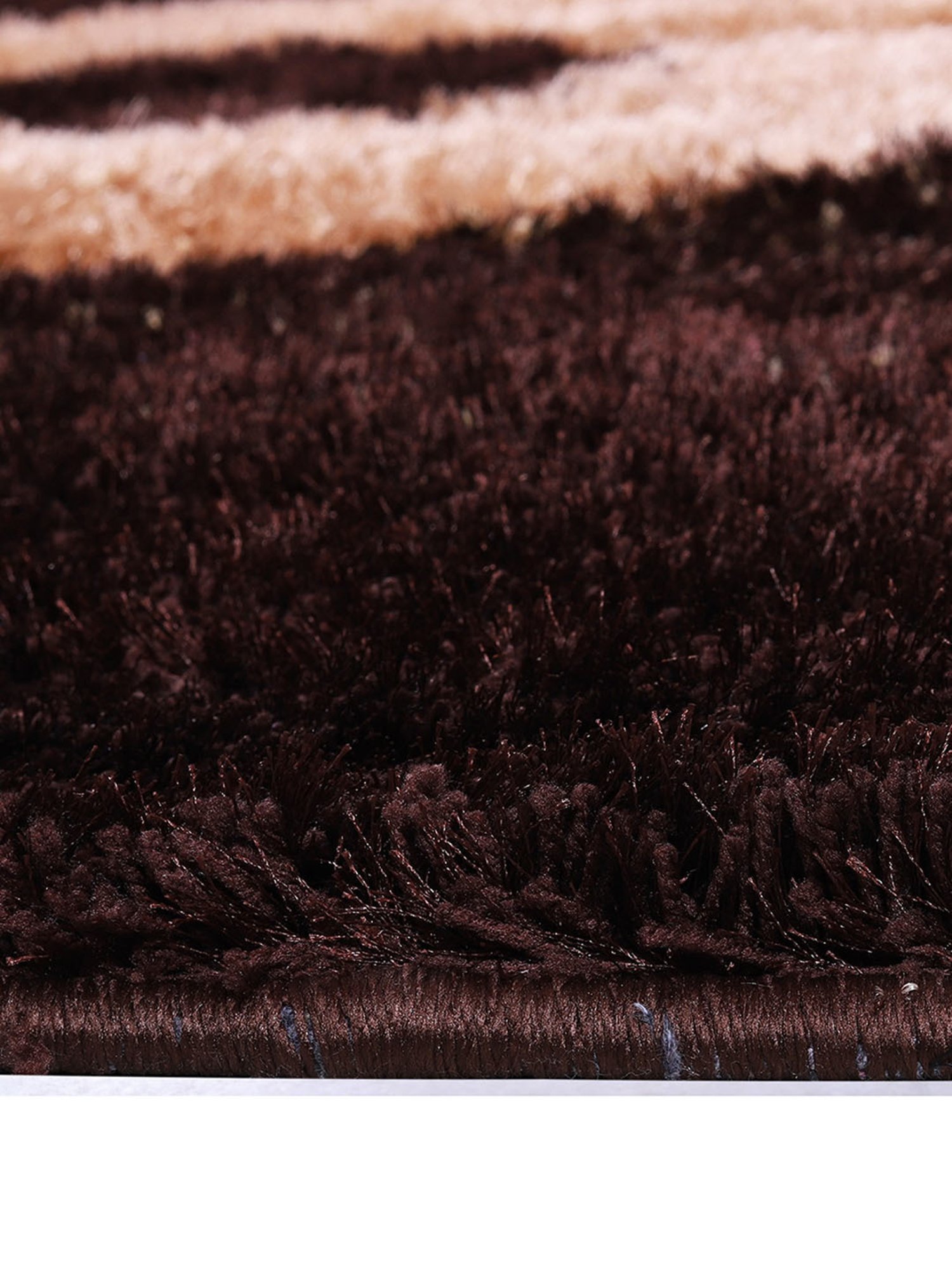 Romee Coffee Brown Polyester Geometric Carpets