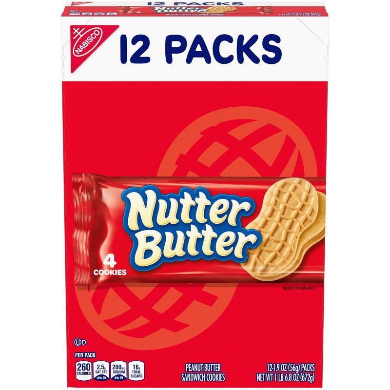 Nutter Butter Peanut Butter Sandwich Cookies - 22.8oz / 12ct