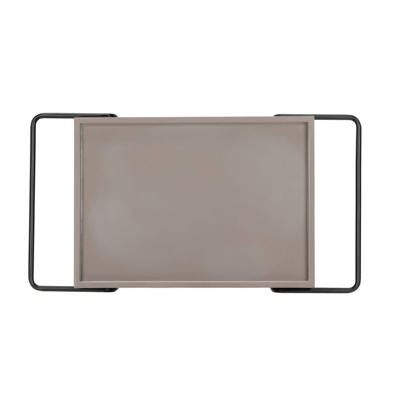 Scout Tray Bar Cart Walnut/Gray/Black - Safavieh