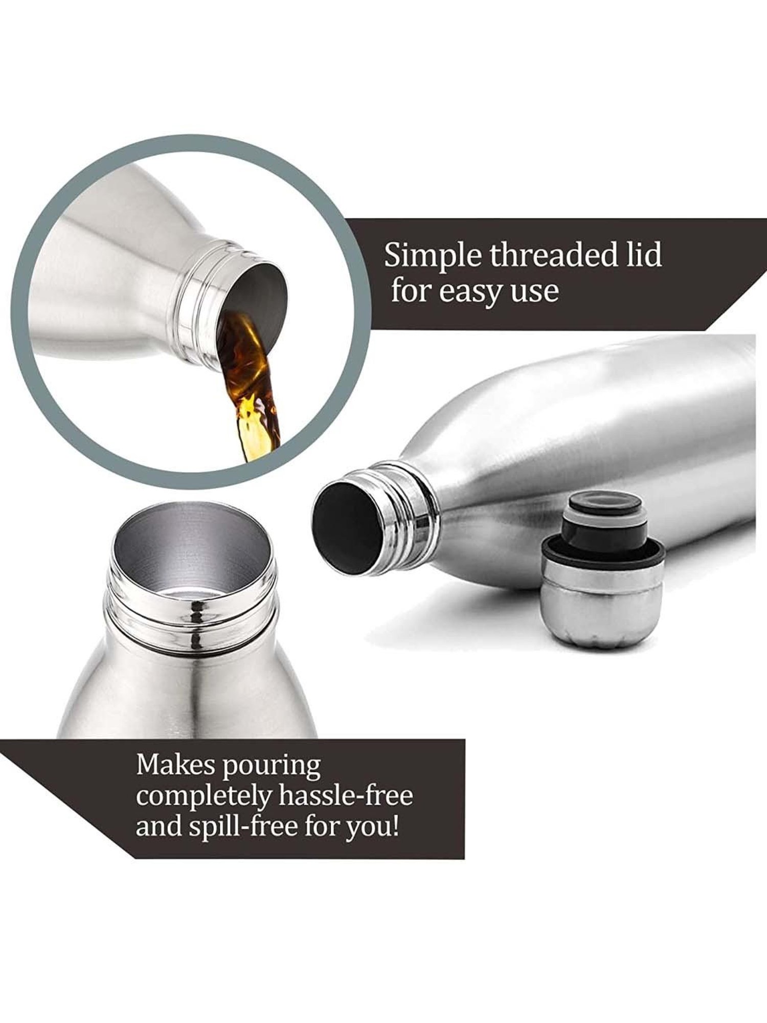 Milton Duo Dlx Blue Stainless Steel Hot & Cold Insulated Water Bottle (0.7 L)