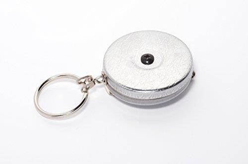 Key-Bak Original #5R with 24" Stainless Steel Chain, Steel Belt Clip, 8 oz. Retraction Force & Split Ring (Chromed)