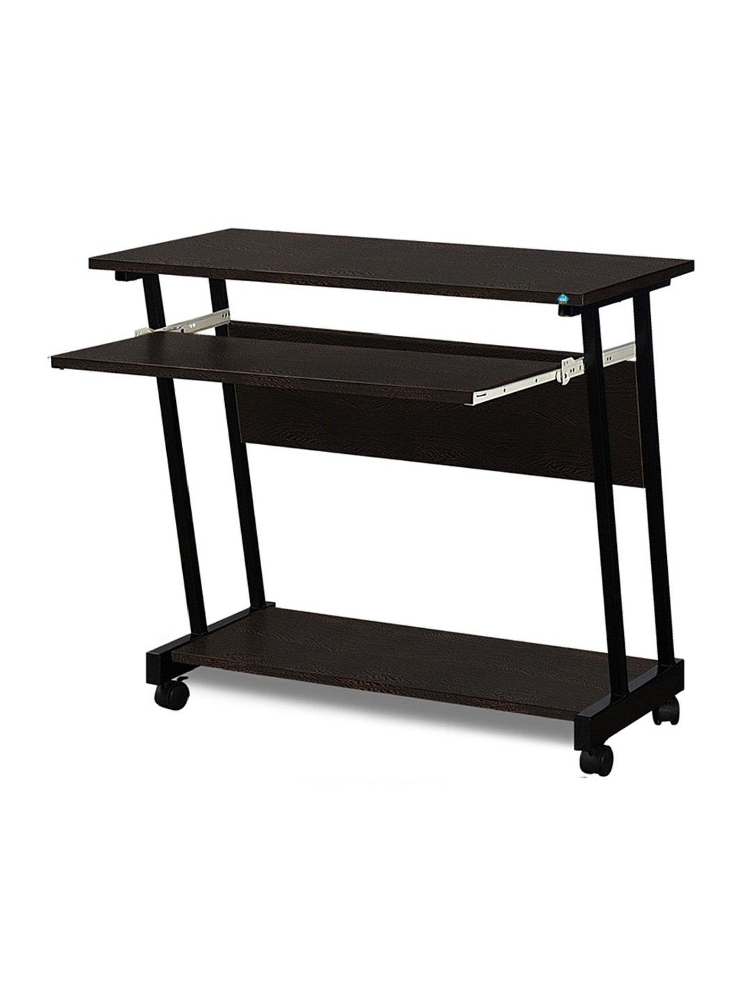 Delite Kom Calix Flowery Wenge Black Metal Computer Desk