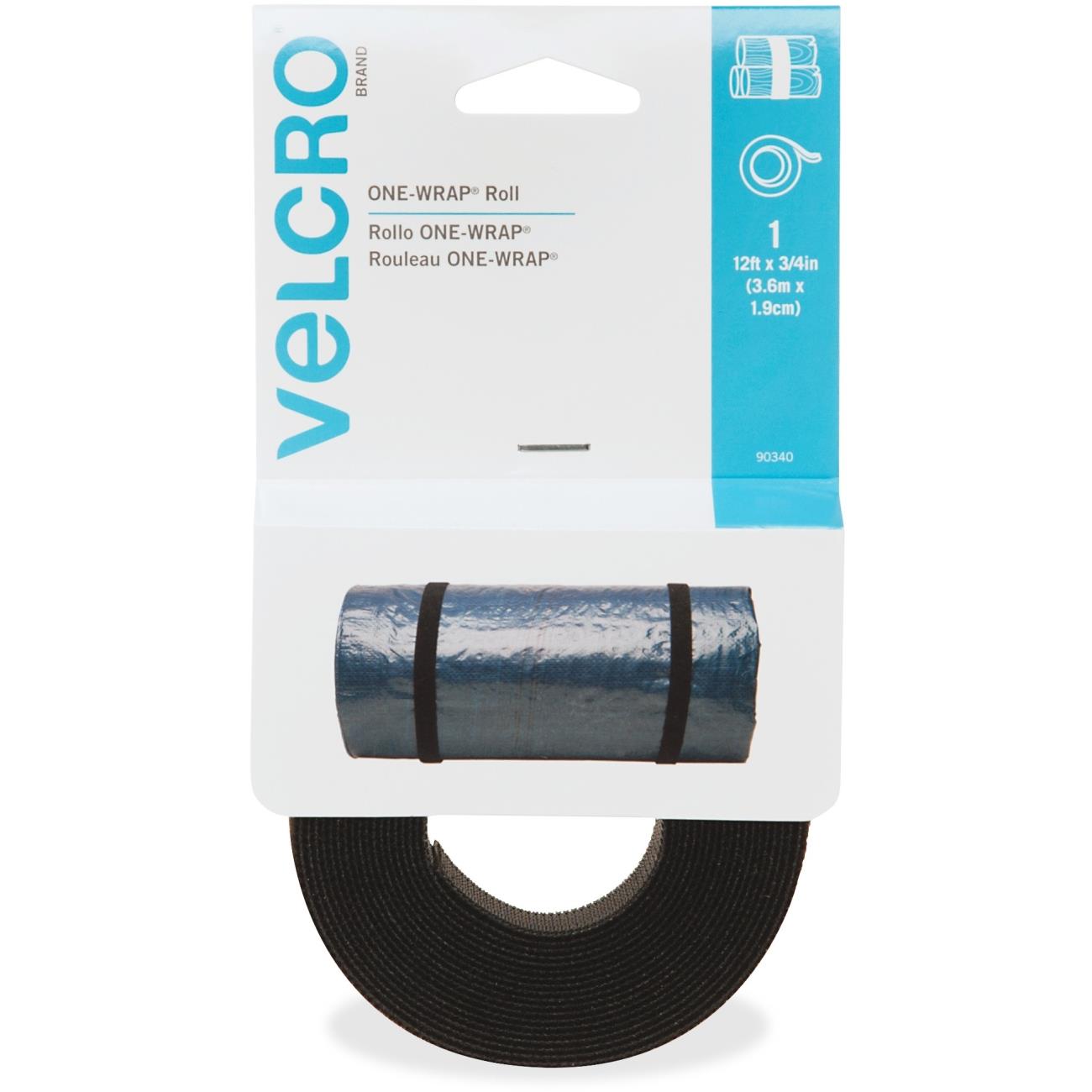 VELCRO USA Inc VEK90340 Get A Grip Velcro - 0.75" x 12.00 ft. - Black