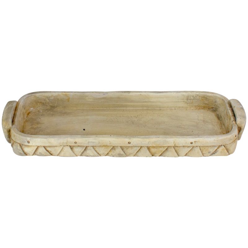 Napa Home & Garden 20" Beige Geometric Patterned Decorative Tray