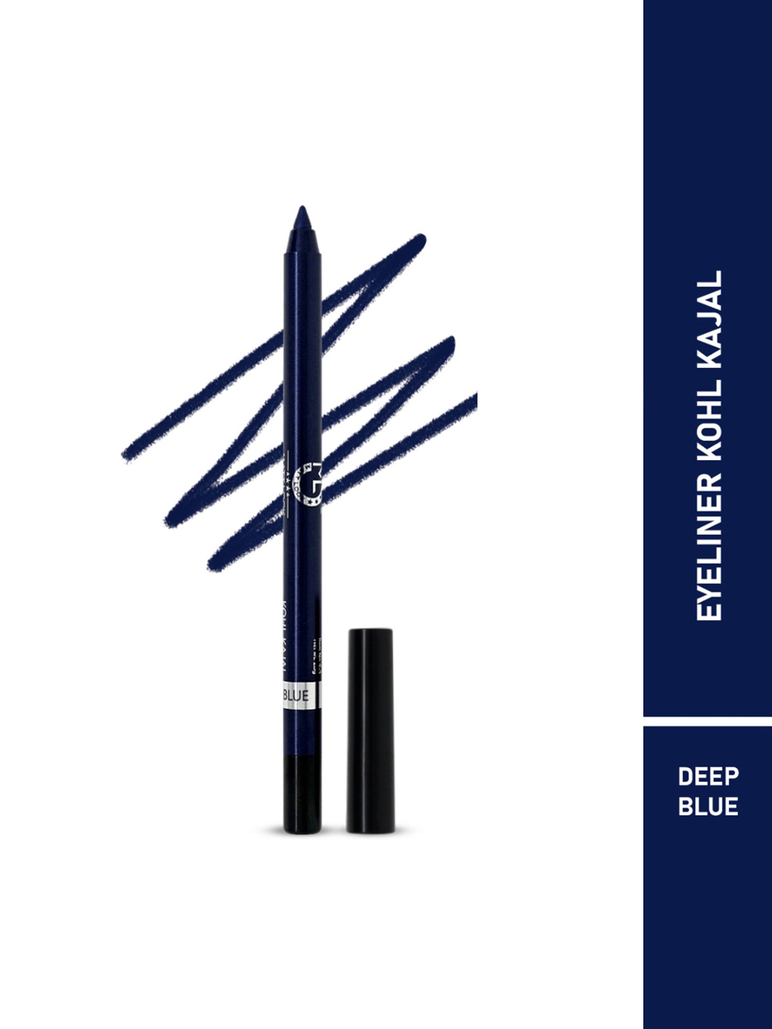 Matt Look Single Stroke Super Glide Eyeliner Kohl Kajal Deep Blue - 1.3 gm