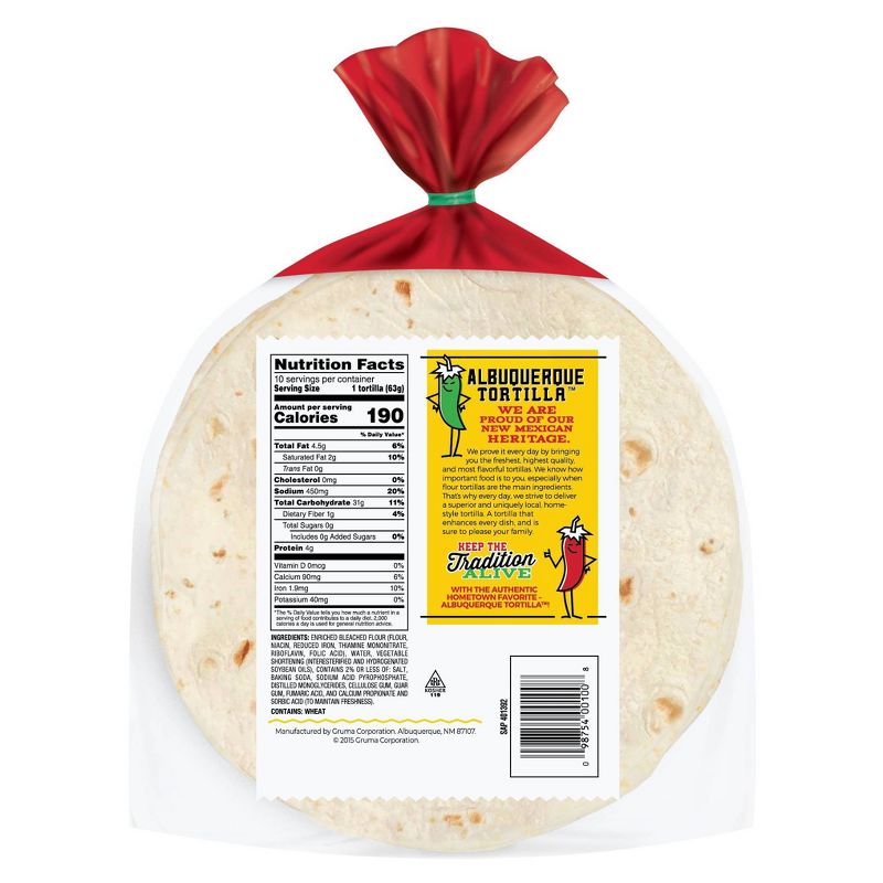 Albuquerque Homestyle Taco Size Flour Tortillas - 21.7oz/10ct