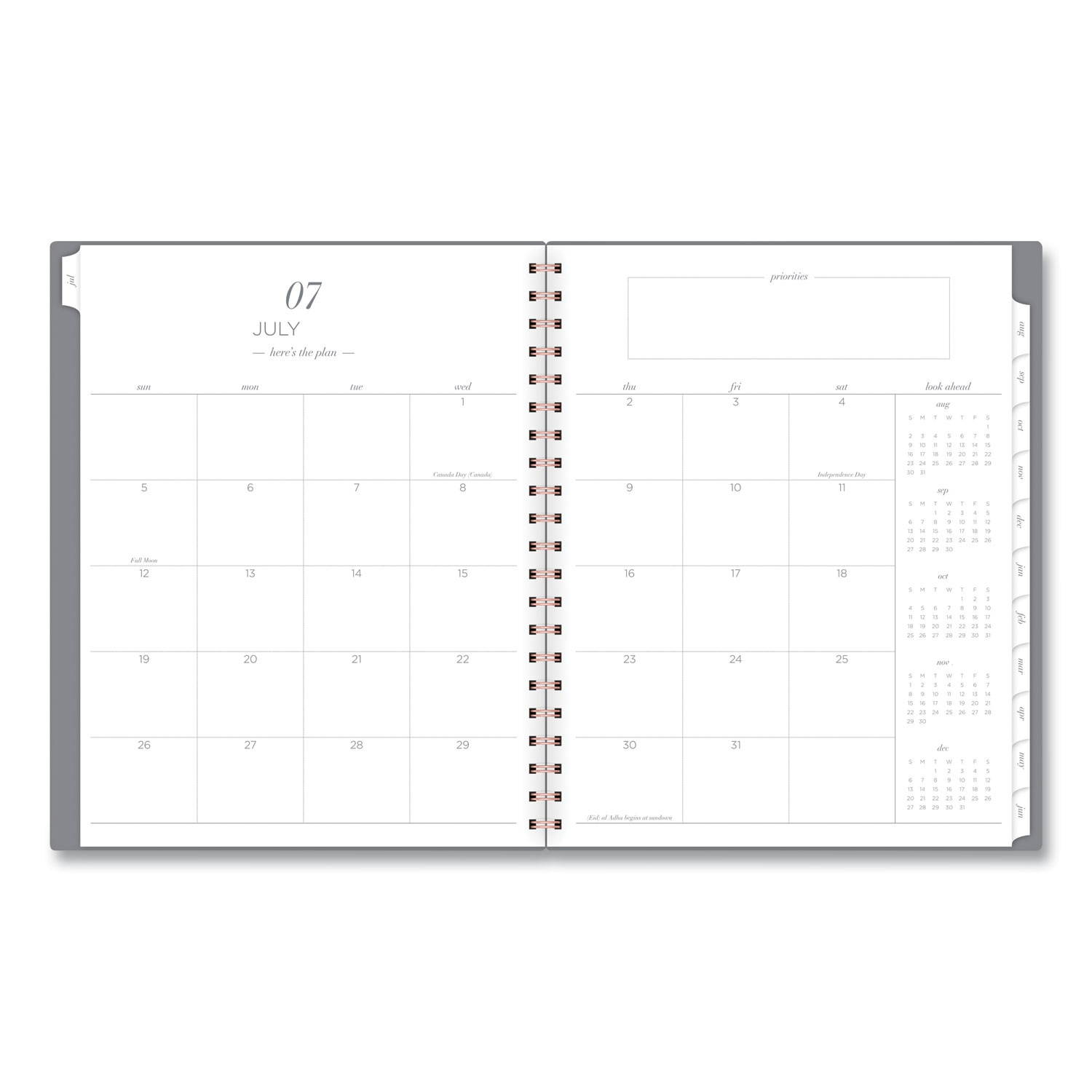 Workstyle Academic Planner, 11 x 8.5, Gray Gem, 2020-2021 1442905A30
