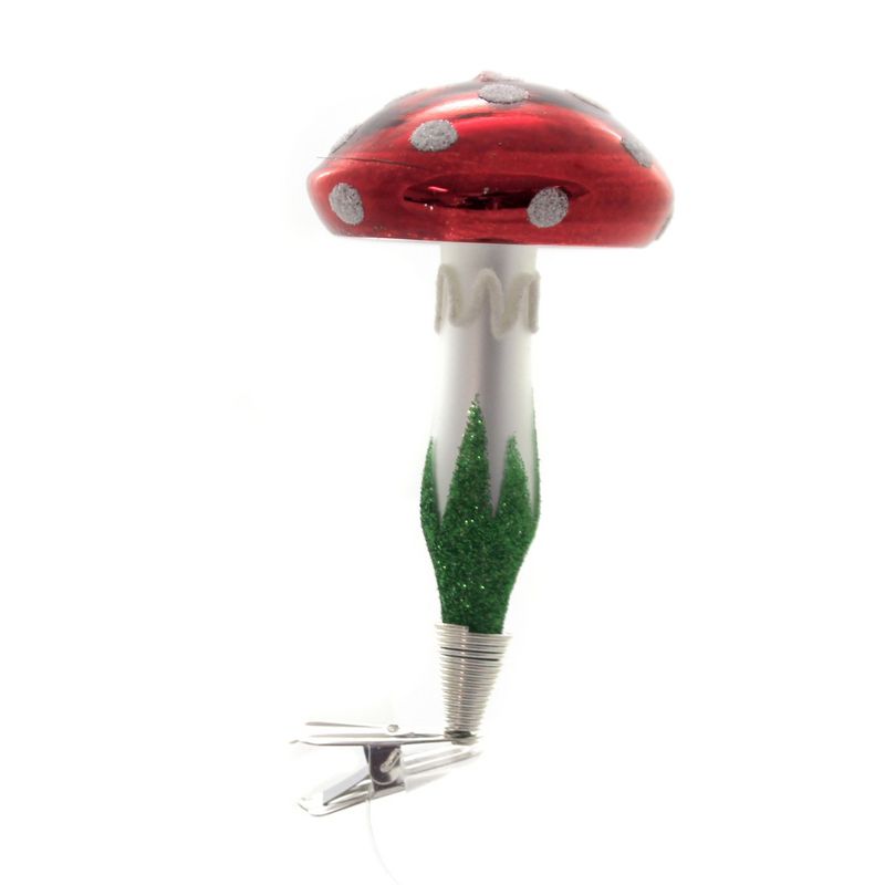 Golden Bell Collection 3.5" 3.5 " Clip On Mushroom Ornament Landscape  -  Tree Ornaments