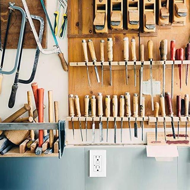 [10 Pack] BESTTEN 15 Amp GFCI Outlet, Tamper-Resistant(TR) GFI Receptacle with LED Indicator, Decorative Wallplate Included, ETL Certified, White