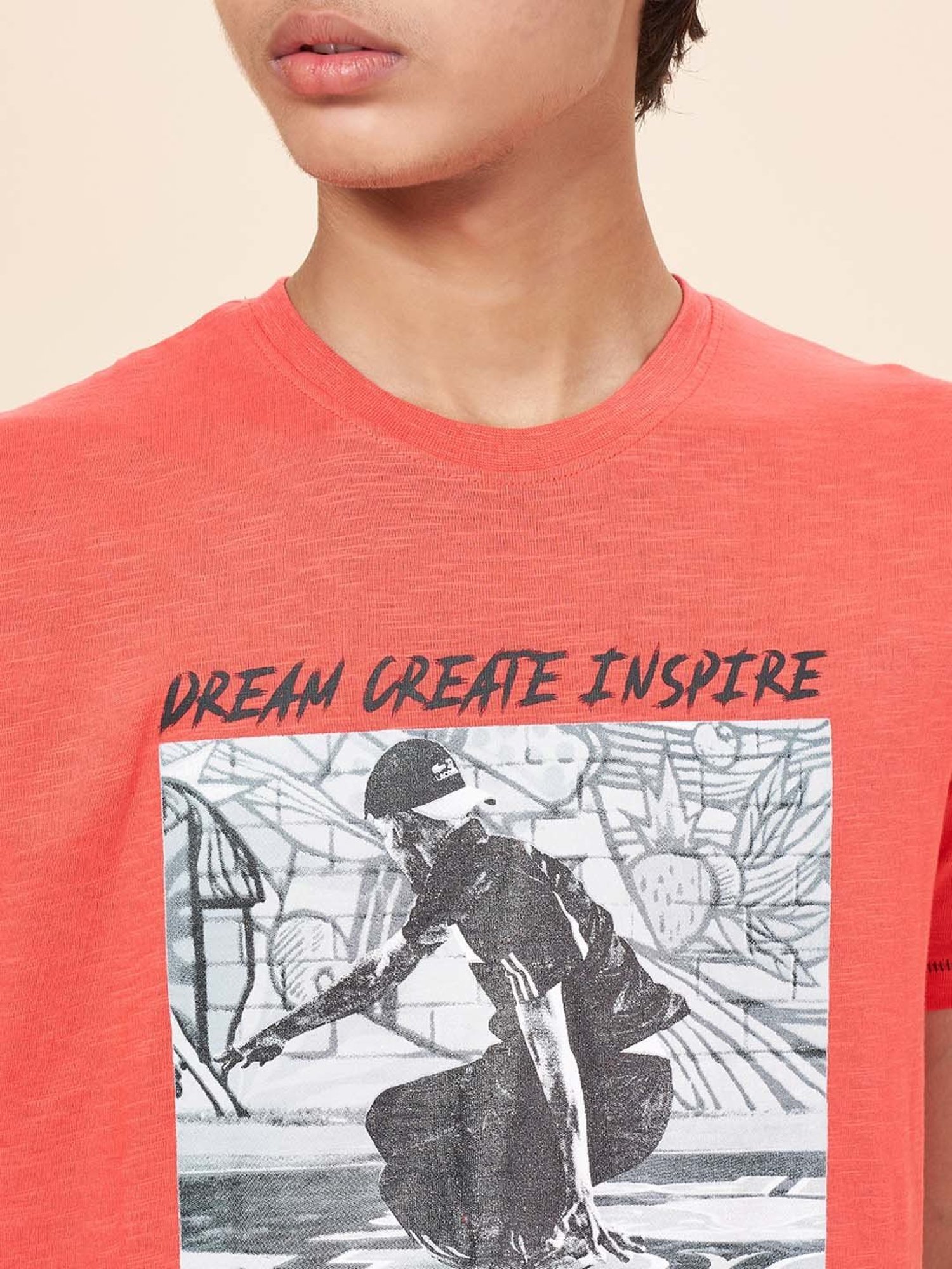 Coolsters by Pantaloons Kids Orange Cotton Printed T-Shirt