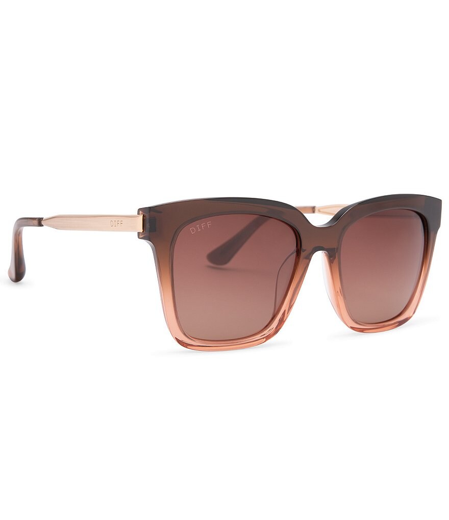 DIFF Eyewear Bella Polarized Square 54mm Sunglasses