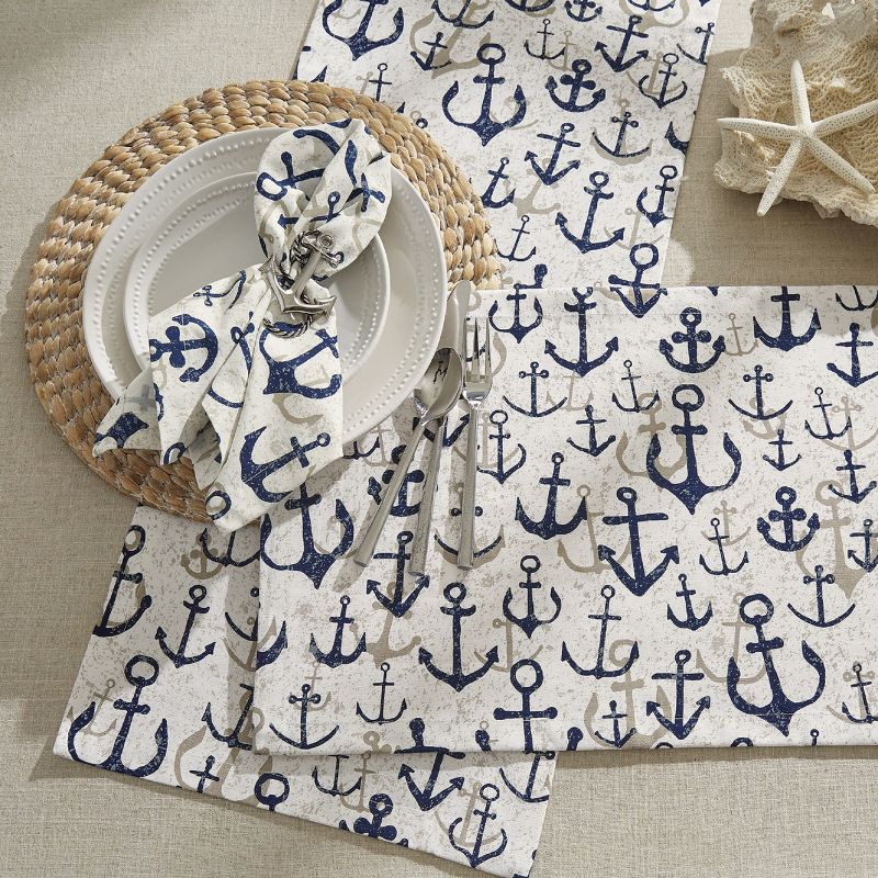 Split P Wayward Anchors Napkin Set - Blue