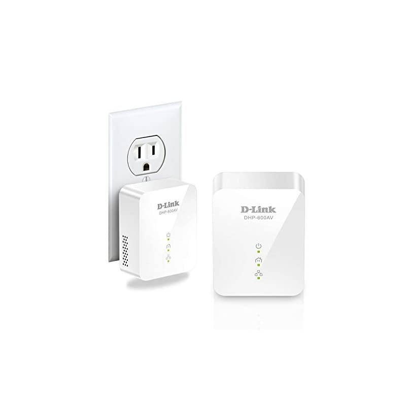 Powerline Adapter Starter Kit Ethernet Over Power Gigabit AV2 Up to 1000Mbps MIMO Internet Network Wall Plug In (DHP-601AV)