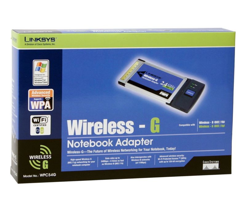 LINKSYS WPC54G Wireless-G Notebook Adapter