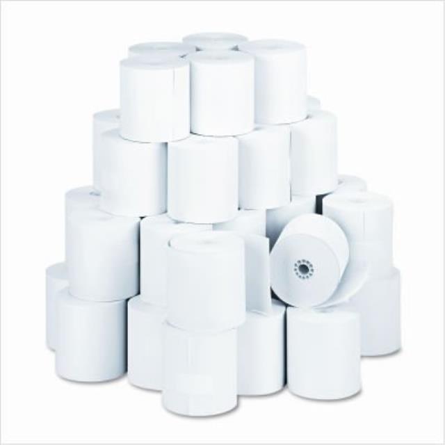 ncr 856911 thermal receipt paper, 31/8" x 273', white, 50 rolls/pk