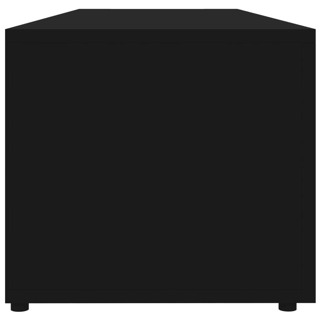 vidaXL TV Cabinet Black Chipboard Media Storage Stand Lowboard Home Furniture