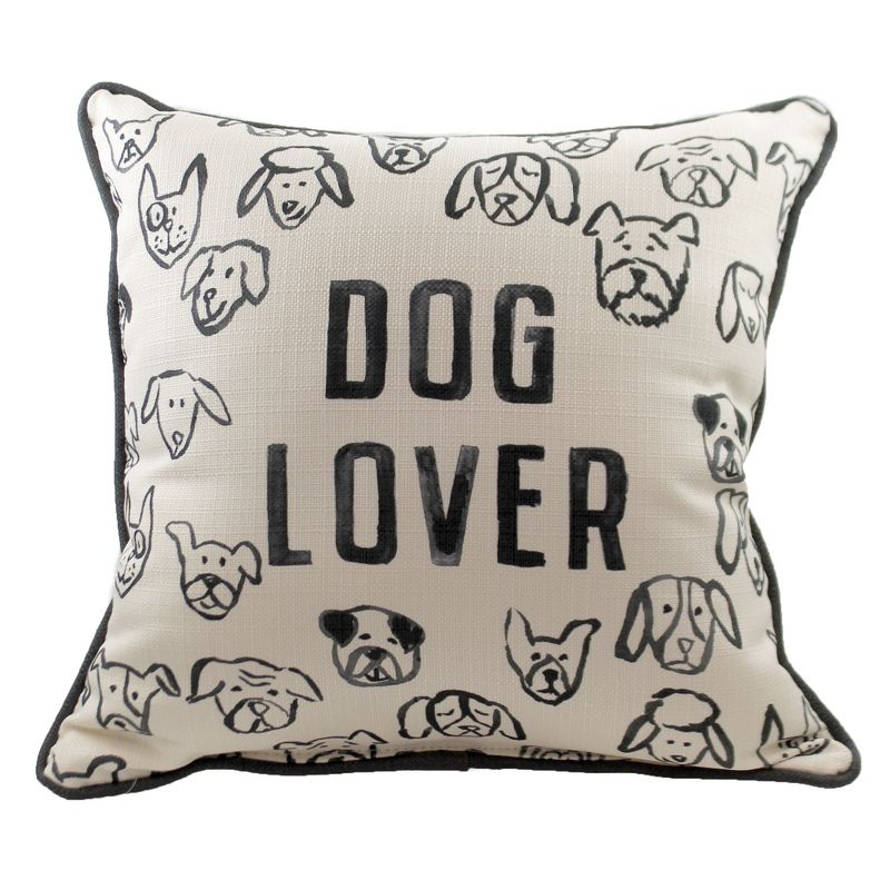 Home Decor 16.0" Dog Lover Pillow Pets Family Puppy  -  Decorative Pillow
