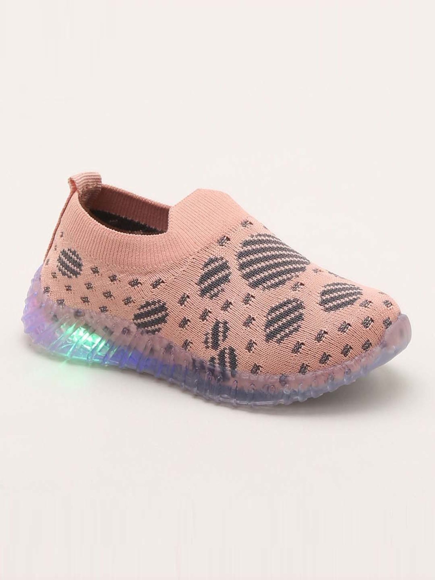 Priaansha Kids Peach & Black Casual Slip-Ons