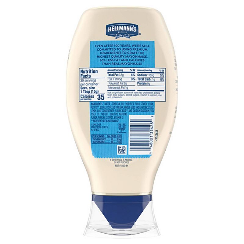 Hellmann's Light Mayonnaise Squeeze - 20oz