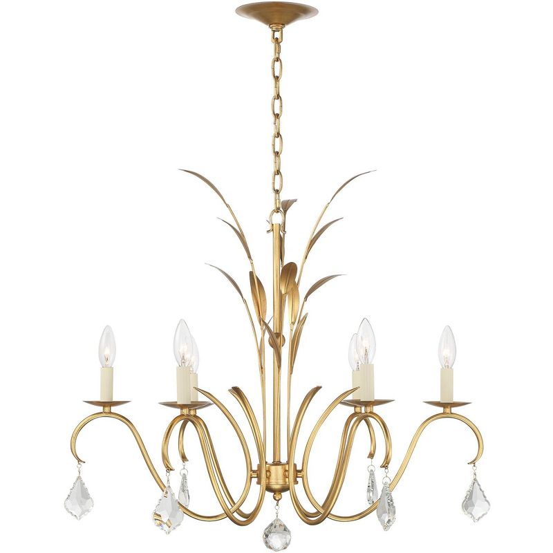 Possini Euro Design Possini Euro Gypsum 27 3/4"W Gold Leaf 6-Light Chandelier